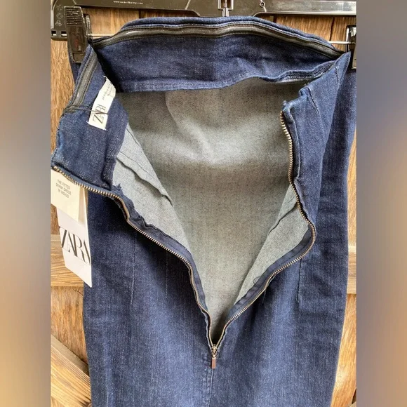 Zara Fitted ZW Denim Dress - Picture 7 of 14